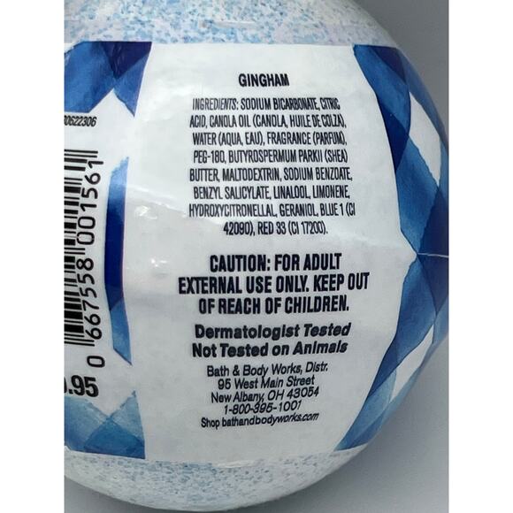 NWT Bath and Body Works Gingham Fragrance Bath Fizzy - Picture 2 of 4